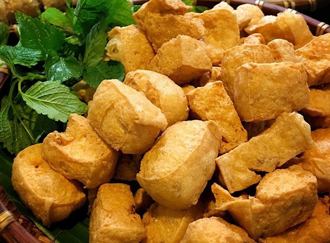 Đậu hủ chiên giòn cà pháo
