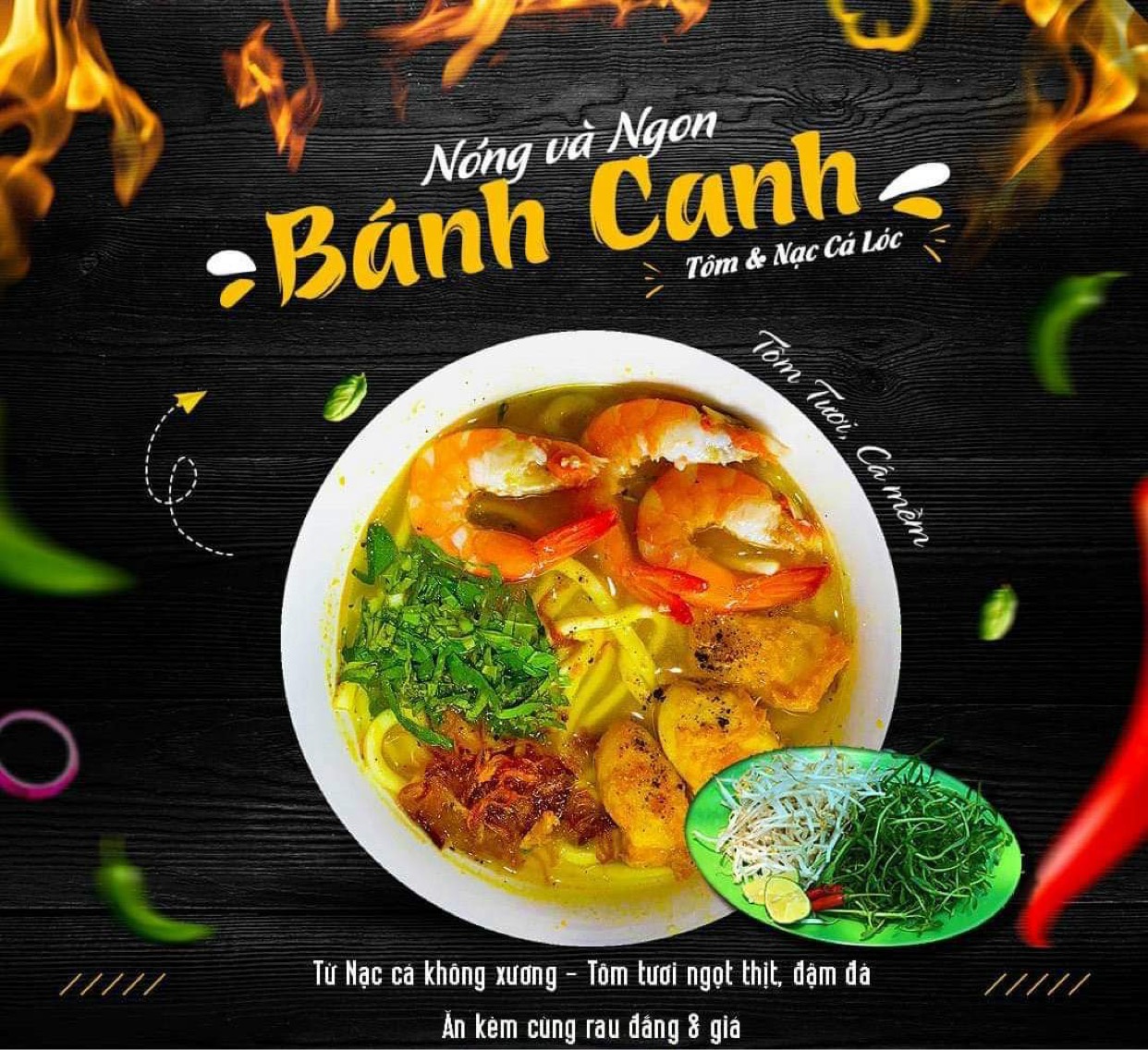Bánh canh : tôm & nạc cá lóc