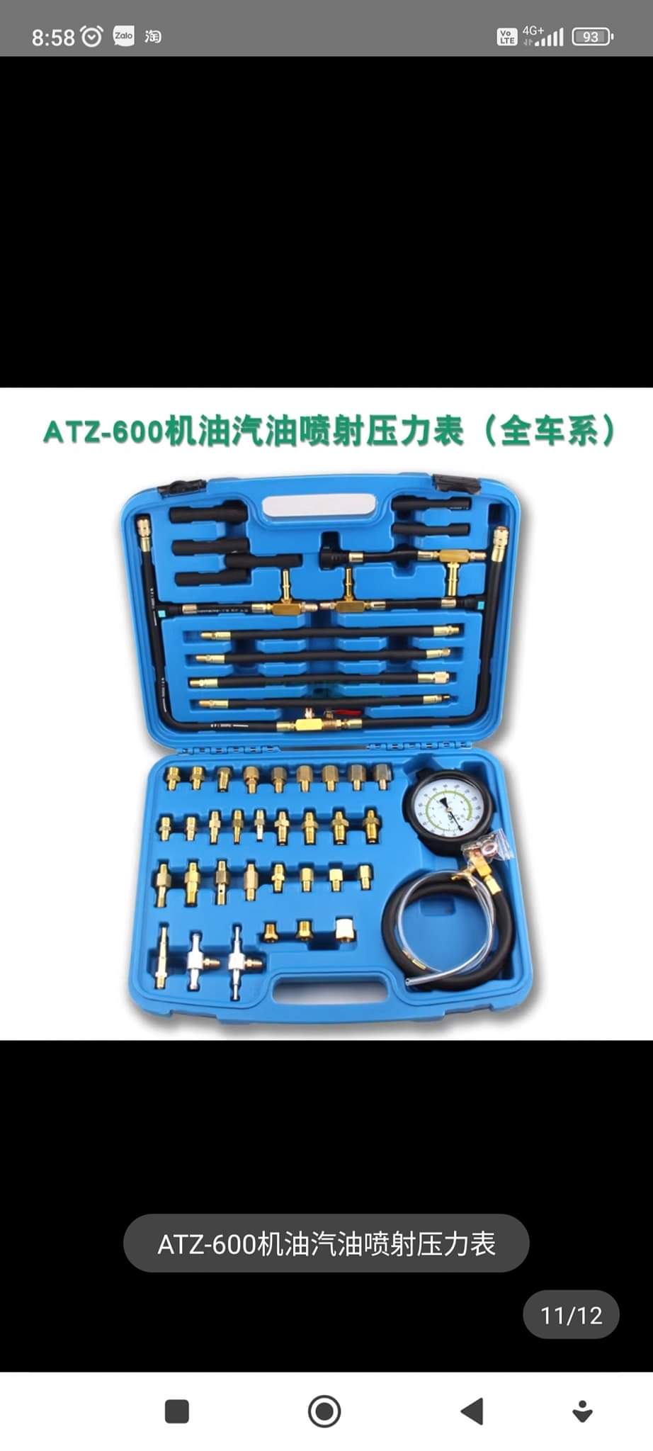 Bộ đo áp suất xăng, áp nhớt CHINA FULL