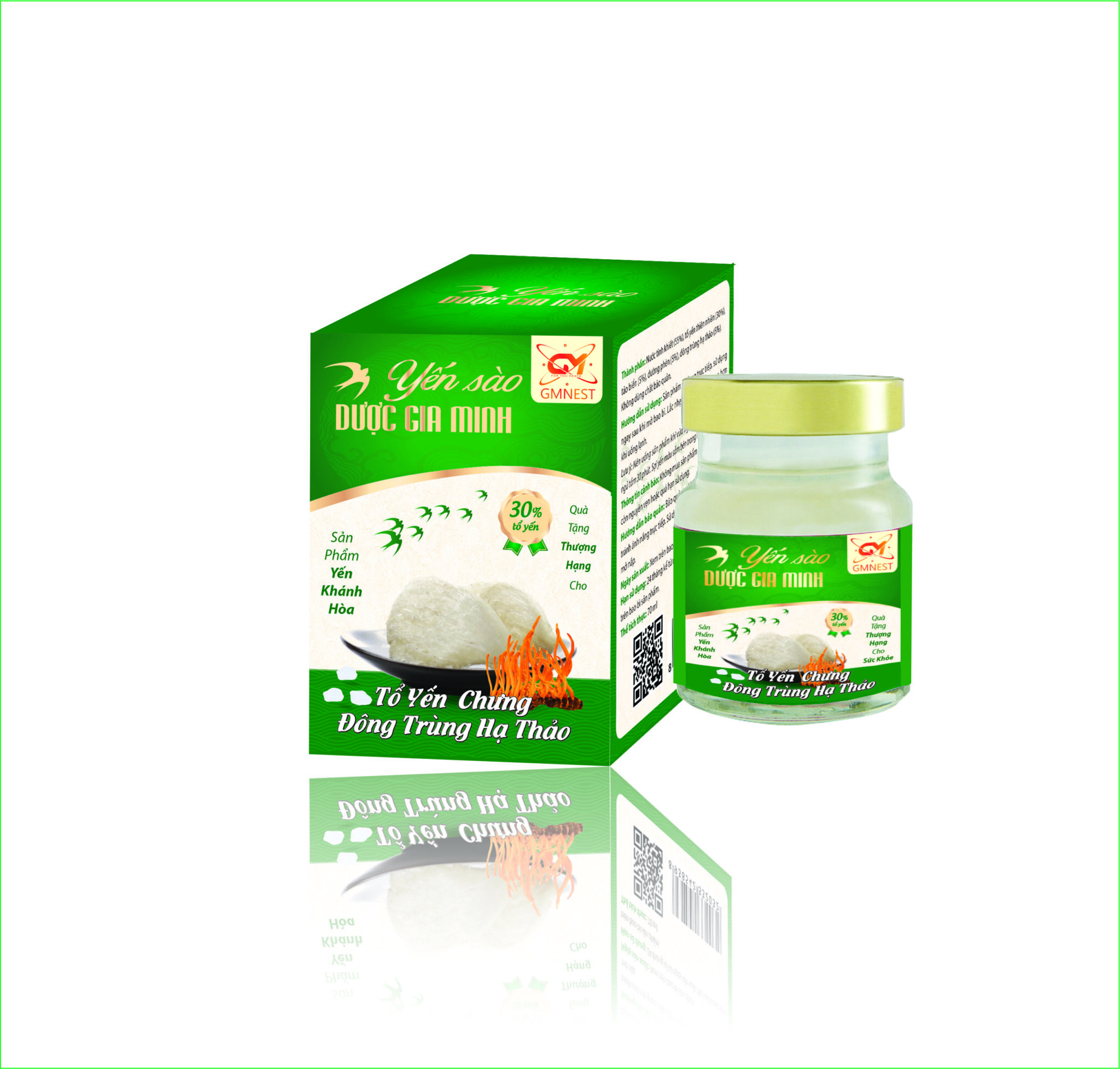 Tổ Yến Chưng Đông Trùng Hạ Thảo (30% Yến Nguyên Chất)