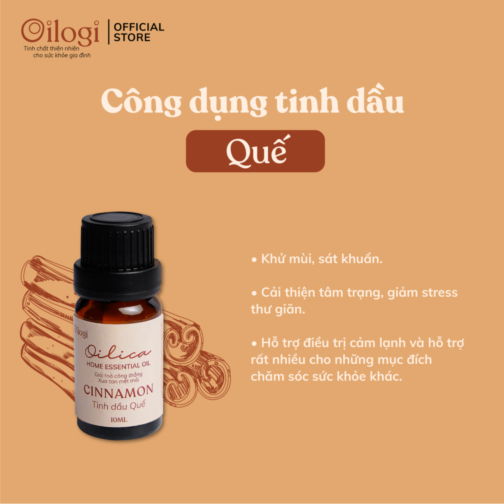 Tinh dầu Quế 10ml (Cinnamon essential oil)
