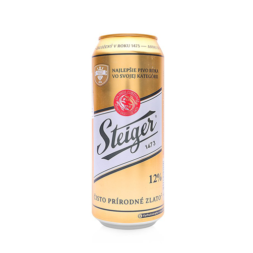 Bia Steiger vàng 5% Tiệp – 24 lon 500ml