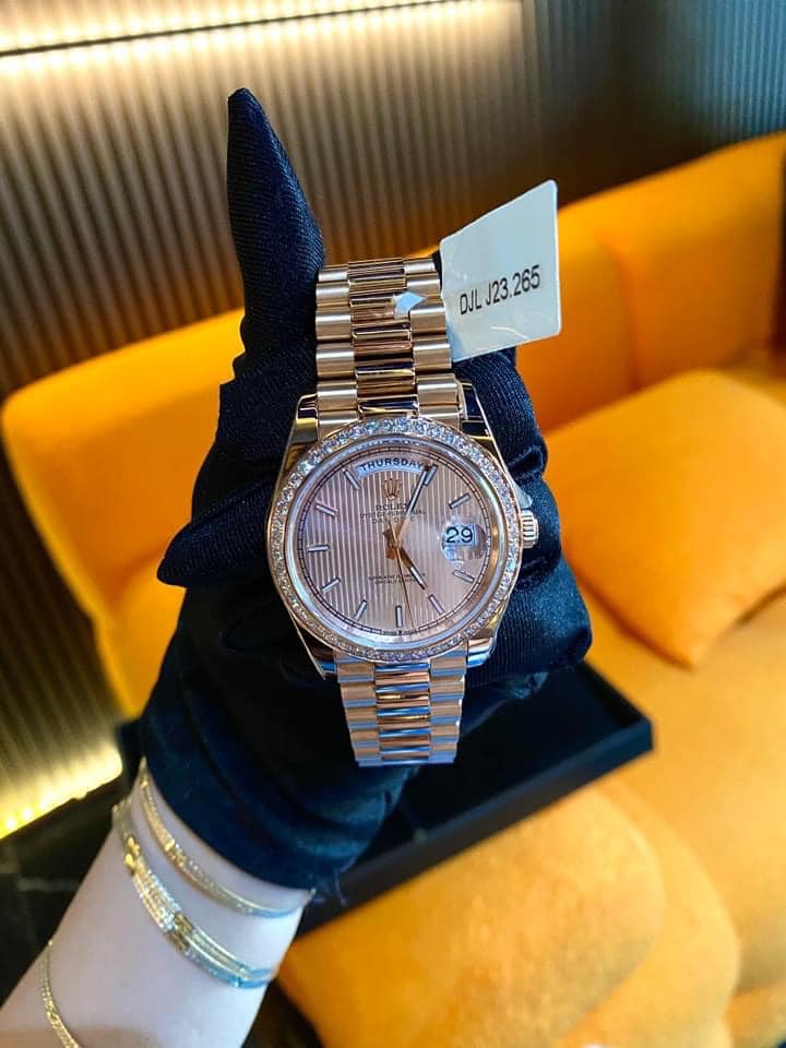 Rolex Day-Date 40 228345rbr-0010 vàng Everose và kim cương Mã SP228345rbr-0010