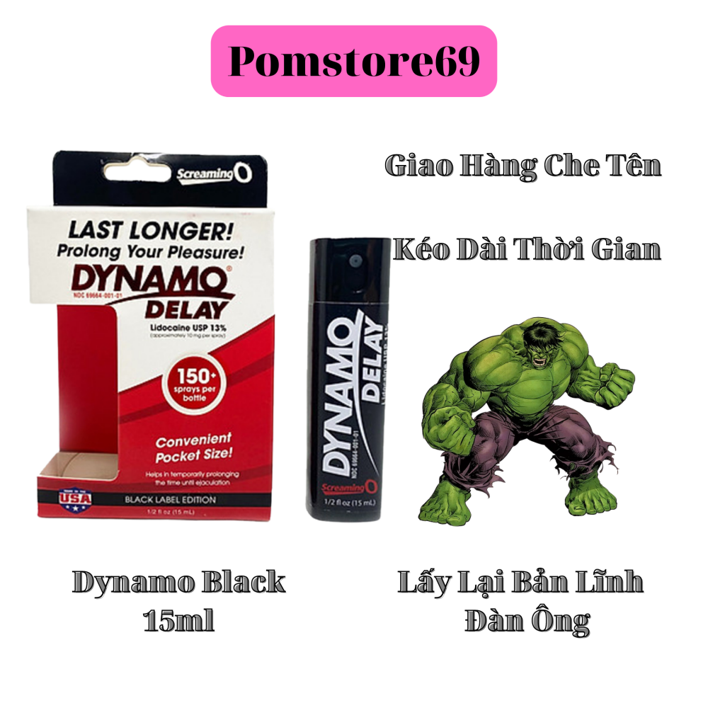 Xịt Kéo Dài Thời Gian Dynamo Black USA - 15 ml