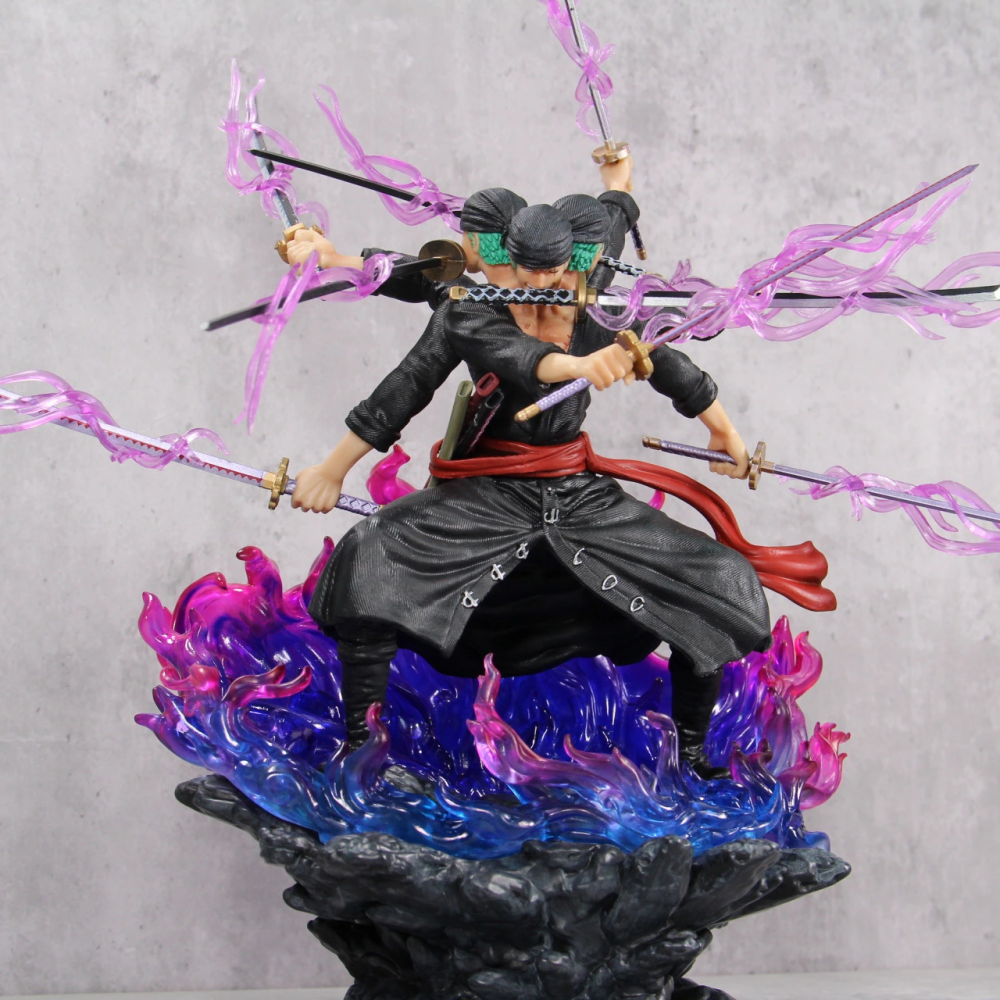 Mô Hình OnePiece Zoro Asura 3 đầu 6 tay siêu ngầu - Cao 39cm - Figure OnePiece - Hộp màu