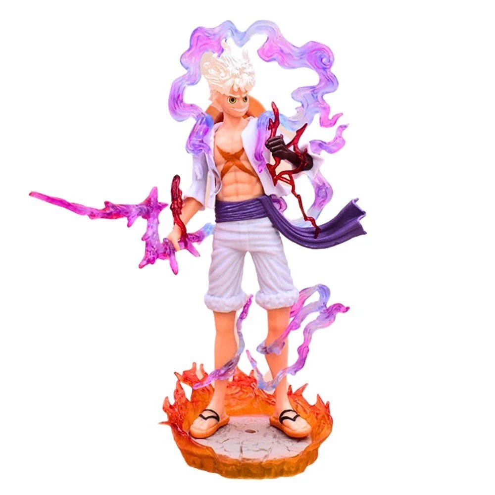 Mô hình đồ chơi - Luffy Gear 5 Nika trắng bản có vũ khí cầm tay có base đẹp cao 20 cm - OnePiece - Có Hộp Đẹp