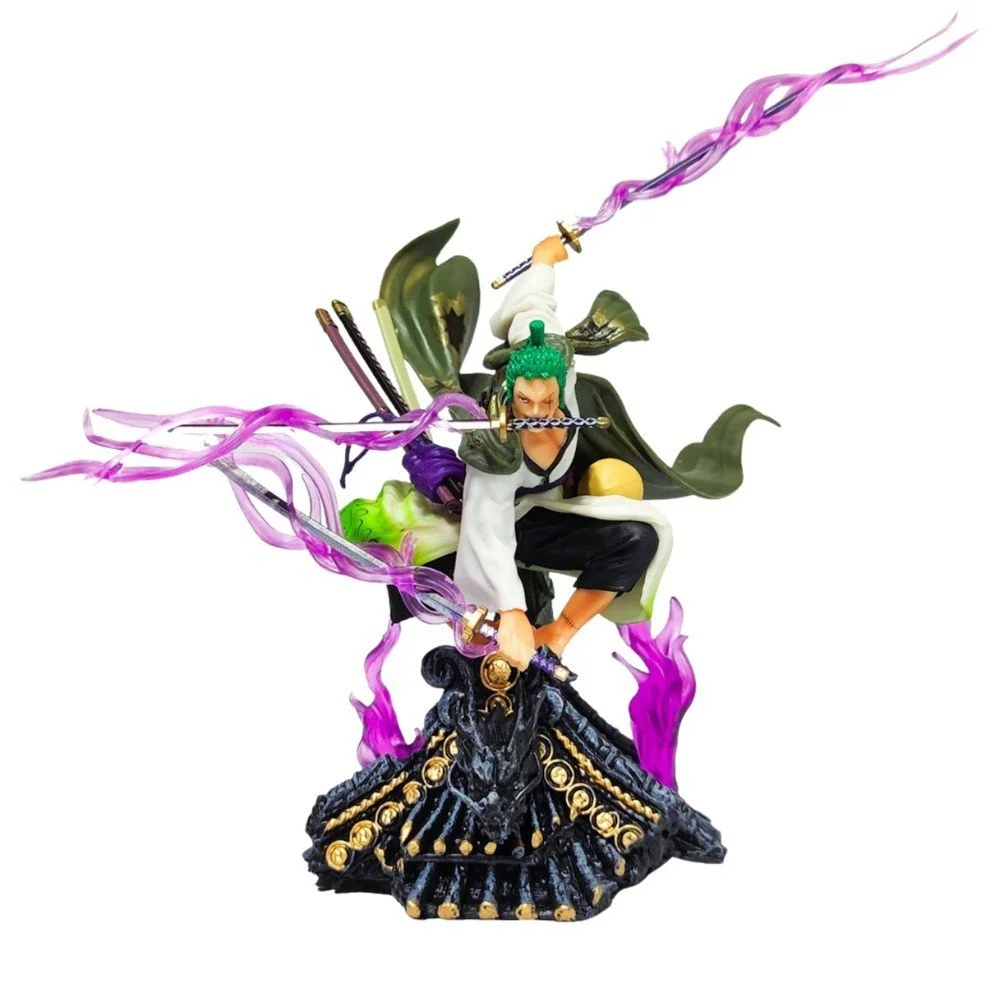 Mô hình Zoro wano trên mái nhà cao 16cm - One Piece - Có Hộp Màu