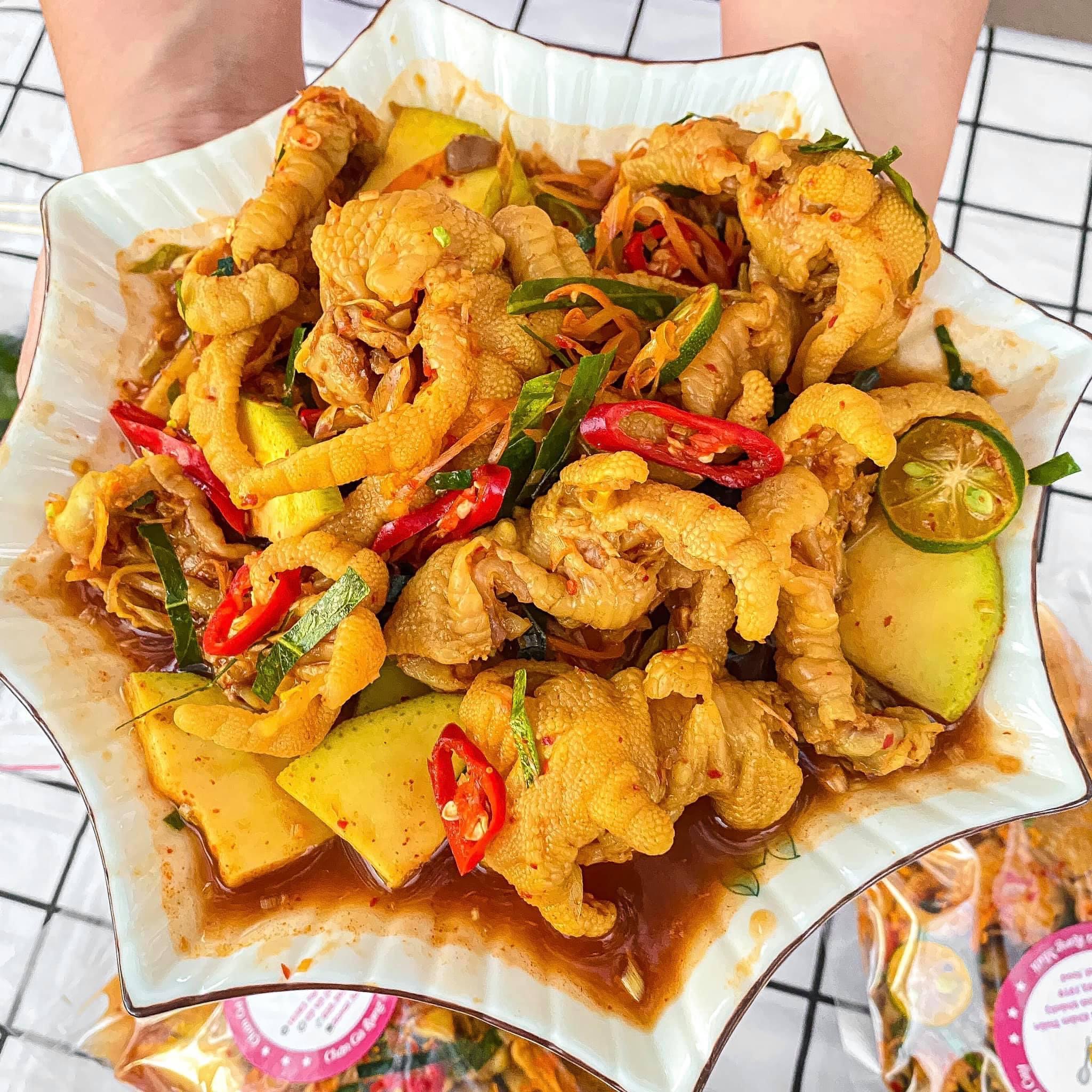 🔥Chân gà sốt thái rút xương🔥 (500g kèm xoài)