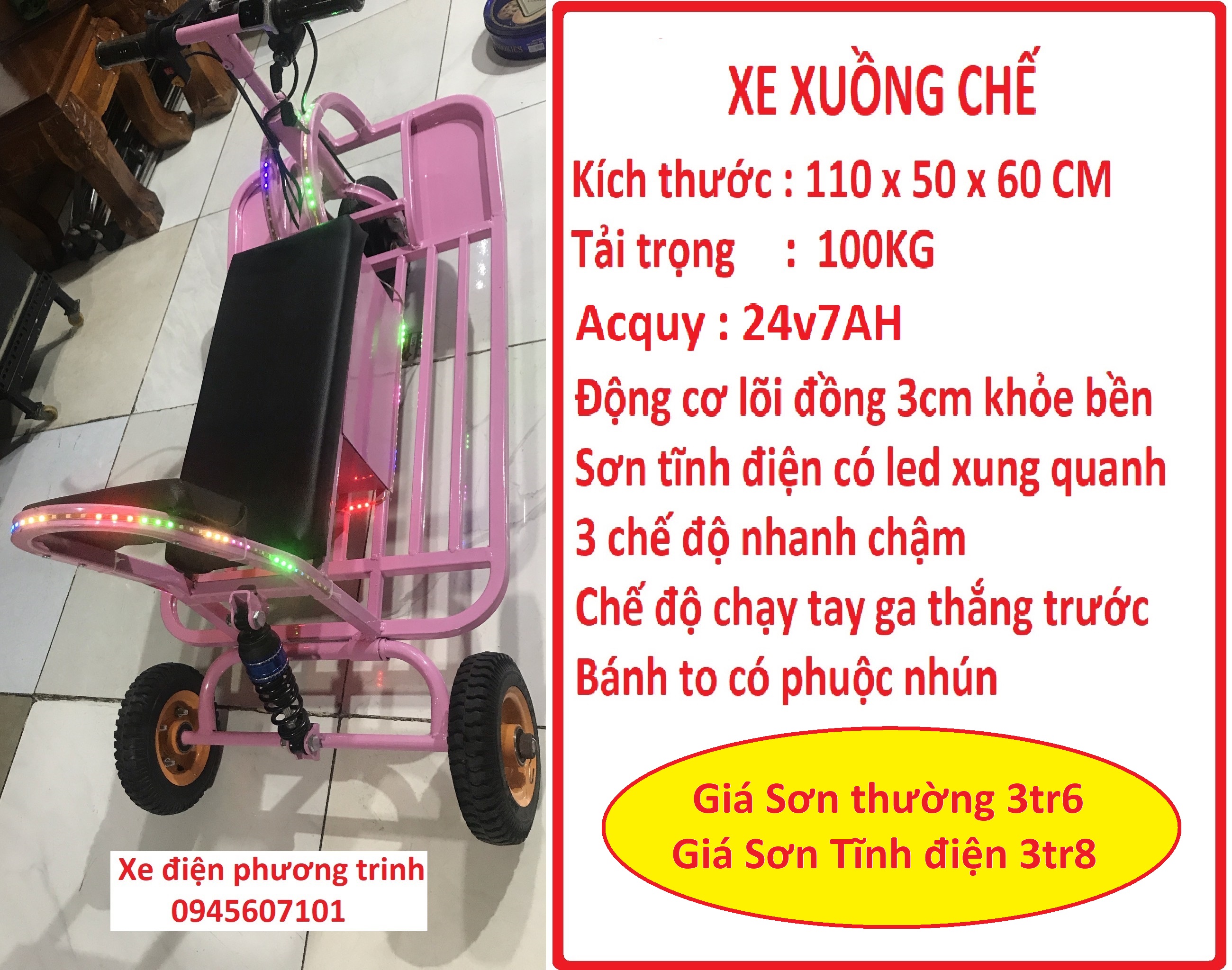 Xe xuồng điện 24v