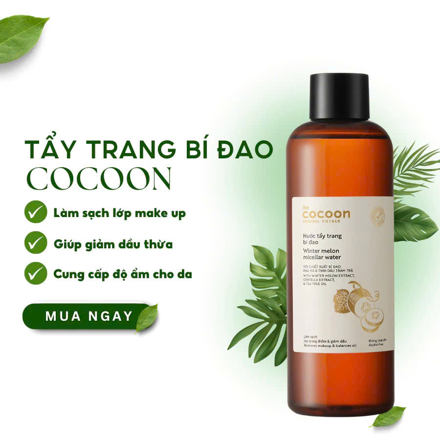 Nước tẩy trang bí đao The Cocoon Vietnam 500ml thuần chay cho da dầu mụn - Special Deal