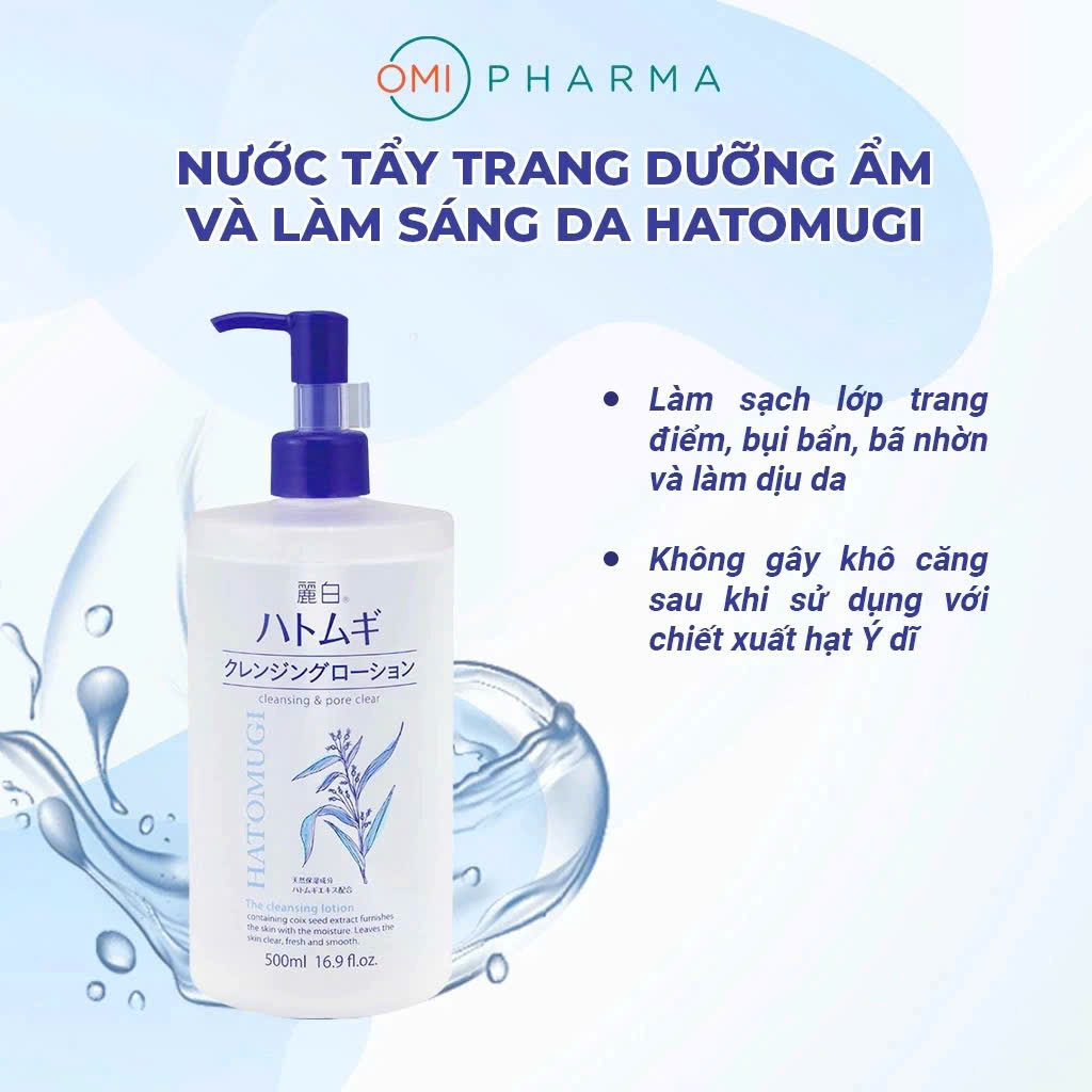 Dầu Tẩy Trang Hatomugi Làm Sạch Sâu, Dưỡng Ẩm, Sáng Da - Reihaku Hatomugi Cleansing Oil 500ml