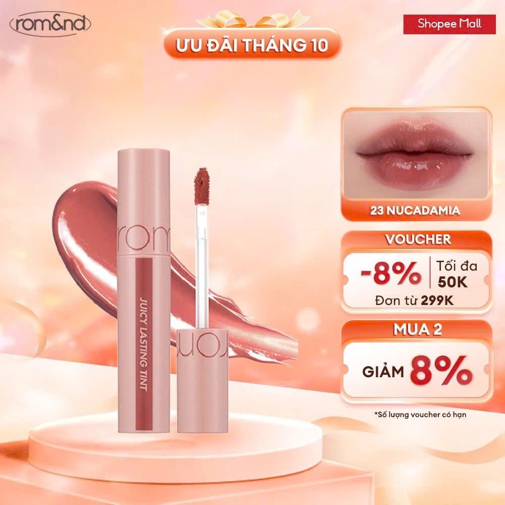 [Rom&nd] Son Tint lì cho môi căng mọng Hàn Quốc Romand Juicy Lasting Tint 5.5g