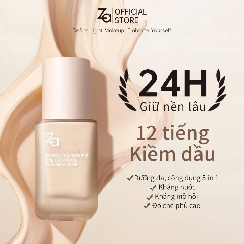 Kem nền ZA kiểm soát dầu chống thấm nước 25ml