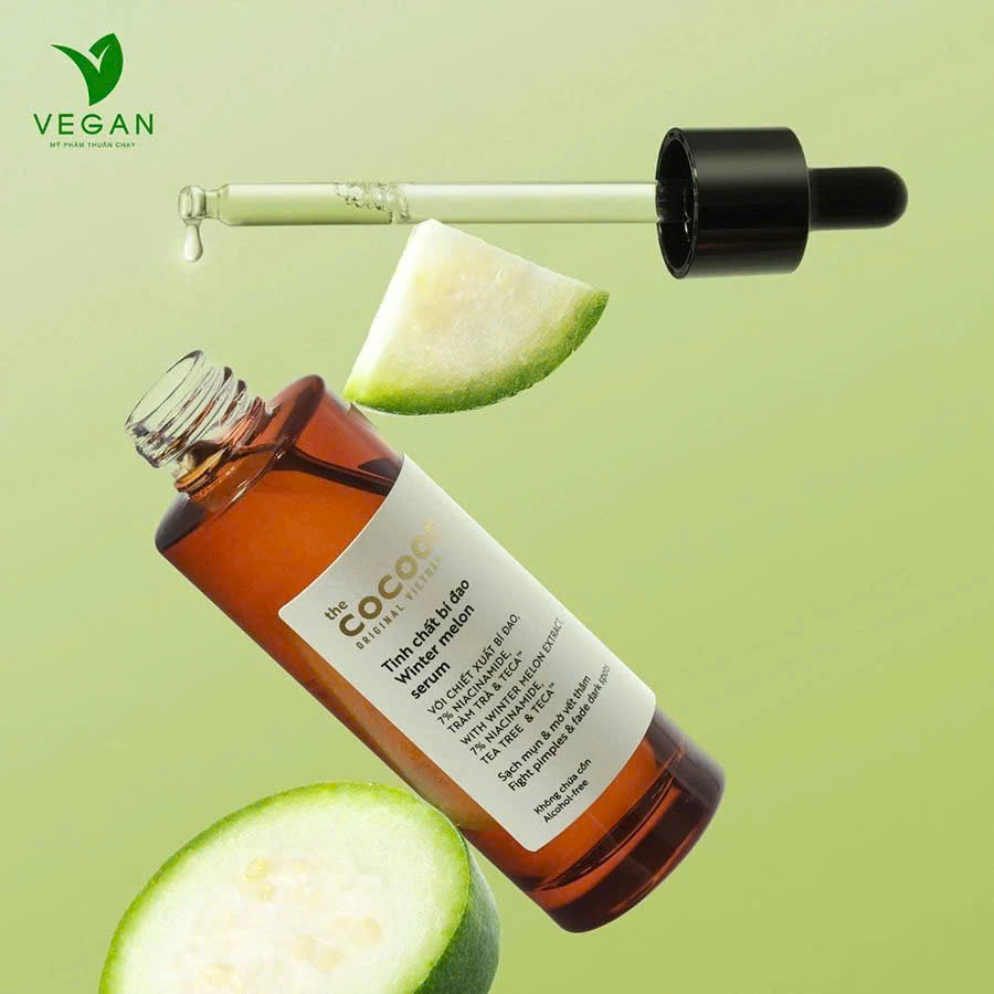Serum tinh chất bí đao cocoon 70ml sạch mụn - VEGAN - Mỹ phẩm thuần chay