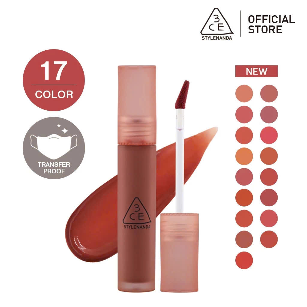 On Kem 3CE Cho Viền Môi Mờ Ảo Không Lem Khi Đeo Khẩu Trang 3CE Blur Water Tint 4.6g | Official Store Transferproof Lip Make up