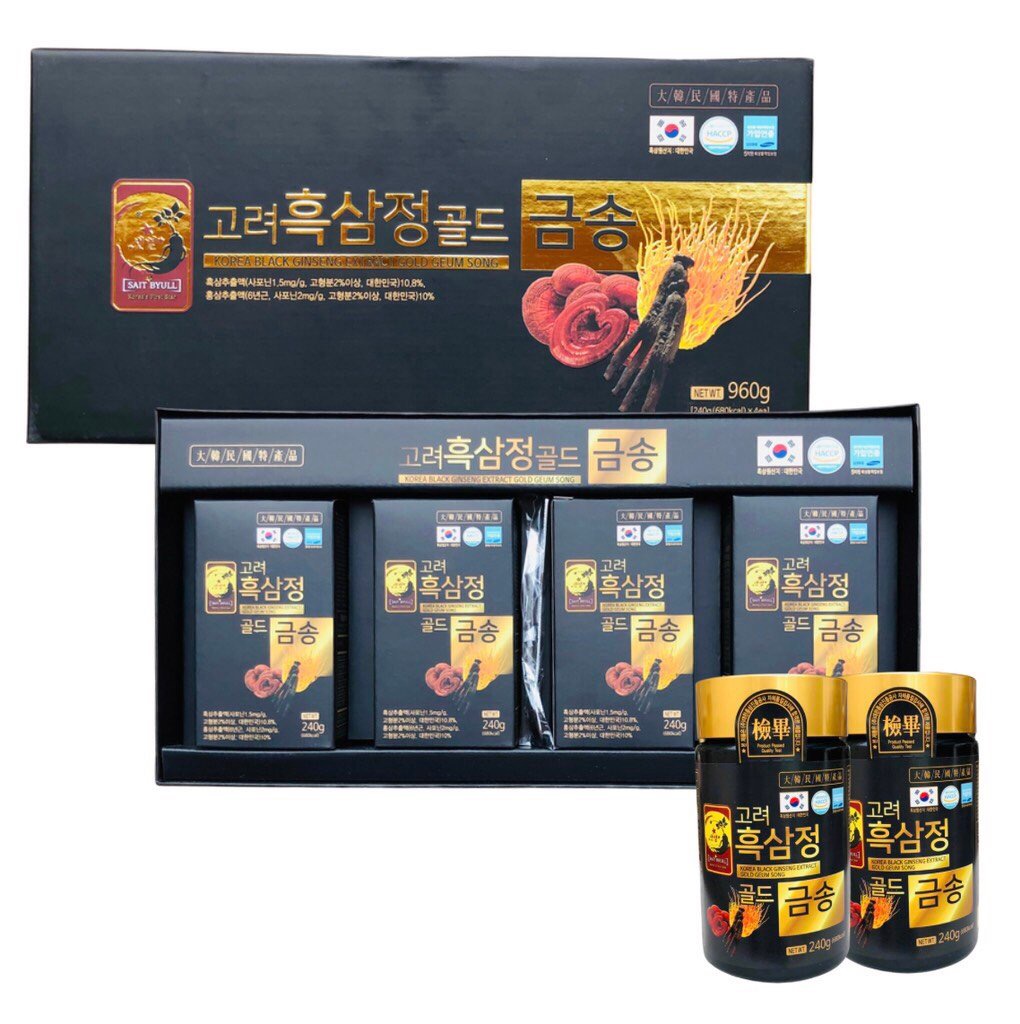  TPCN - Cao sâm đen đông trùng linh chi korea 4 lọ 
