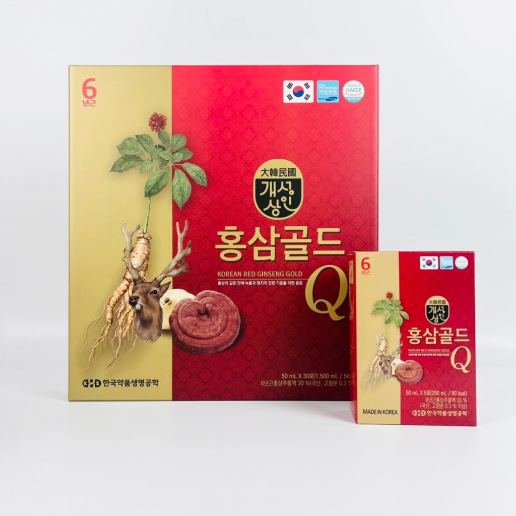 Nước hồng sâm Q Gold, Nấm linh chi, lộc nhung hươu