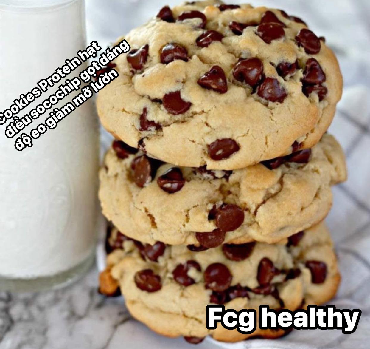 1 KG BÁNH PROTEIN HẠT ĐIỀU CHOCOCHIP GIẢM MỠ