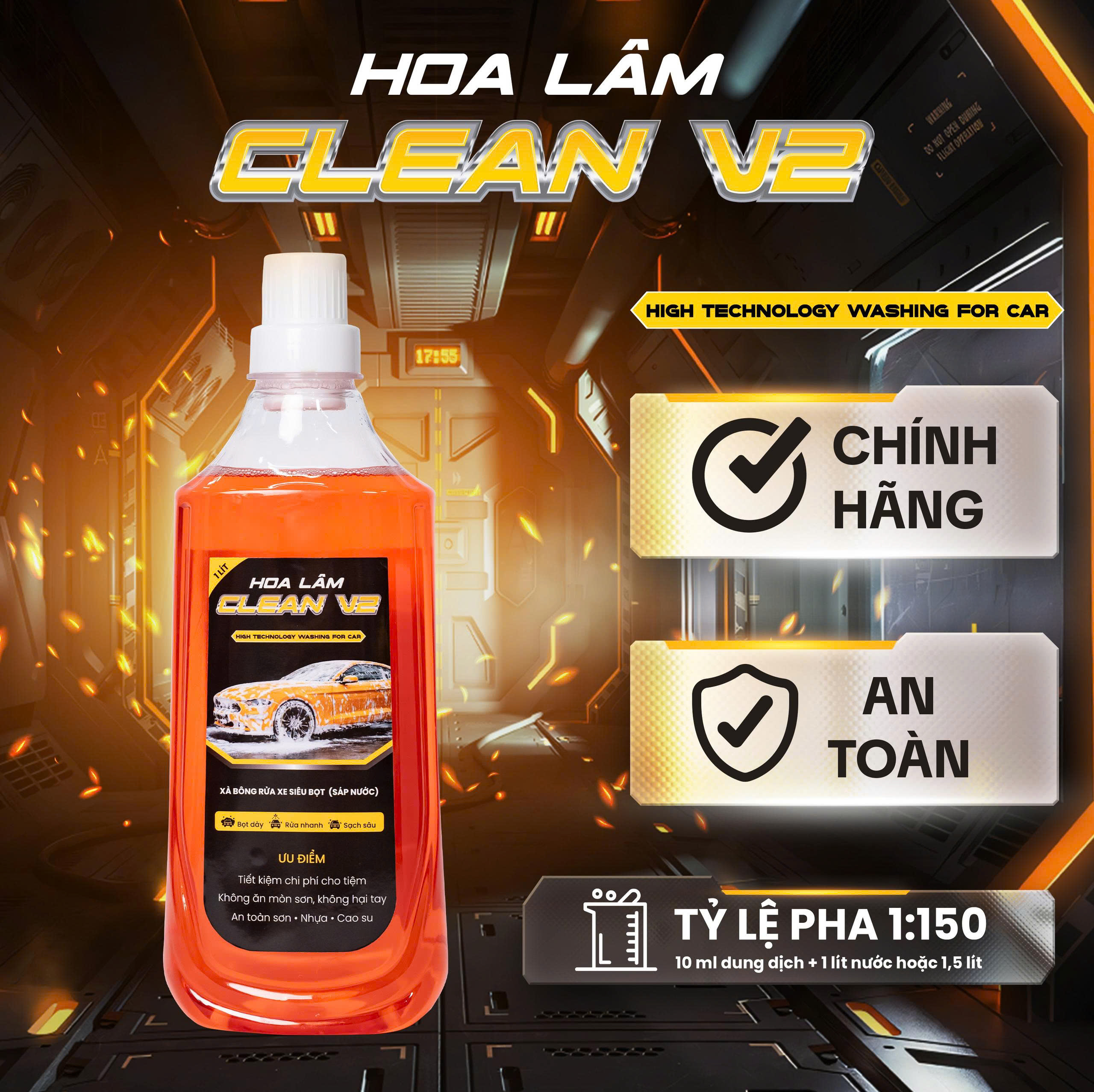 Sáp nước rửa xe có thành phần tăng độ bóng V2